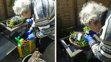Peterborough care home Residents enjoy World Earth Day in new sensory garden